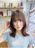 青木/小顔フェイスレイヤー／くびれミディアム/10代20代30代新宿