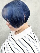 モリオ(morio)&nbsp;＊かわいい愛されブルーカラー寒色系カラー前髪あり30代40代1