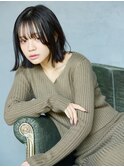 シースルー前髪ボブ