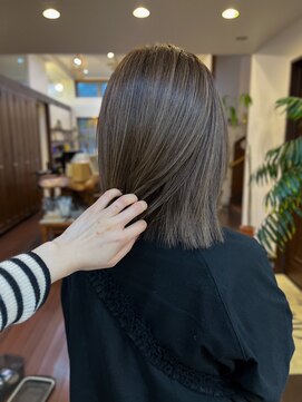 オブジェ シエル(obje't ciel) 【obje’t ciel】ブラウンベージュ×切りっぱなし【暮石 唯】