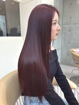 ロンドメリア 天神大名店(Lond Melia) イメチェンヘアスタイル美髪のススメワイドバングブルーブラック