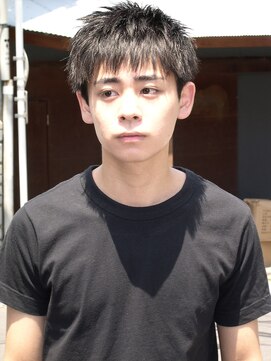 ココ 原宿(KOKO) スパイキーショートメンズショート黒髪ブルーブラック