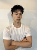 ナチュラルウェット短髪パーマ