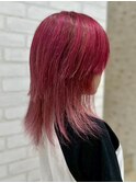 宇都宮フルカラーブリーチダブルカラーミディアムレイヤーカット