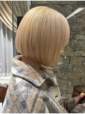 【抜きっぱなしハイトーンボブ】目白美容室