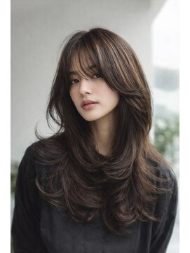 ダル 渋谷/表参道(DAL.) ハッシュカット顔周りレイヤーダークブラウンカラー