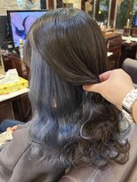 キャラ 池袋本店(CHARA)&nbsp;寒色系インナーカラー/ブルーアッシュ/池袋インナーカラー