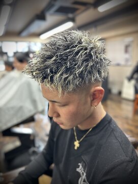 ヘアー ショップ ウェイブ(WAVE) カット+ツイストパーマ+メッシュ