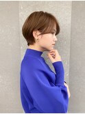 ハンサムショート/丸みショートボブ/20代30代40代50代/顔周り