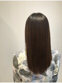 サラサラロングストレート 厚めバング