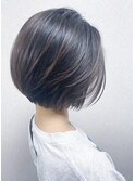 誰にでも似合うナチュラルハイライトショートボブby柴立