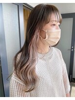 ブロンド 町田(BLONDE)&nbsp;ピンクベージュ×セクションカラー×メルティカラー×バイカラー