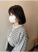 内巻きボブ 地毛風カラー/半田/知多/半田美容室/知多美容室