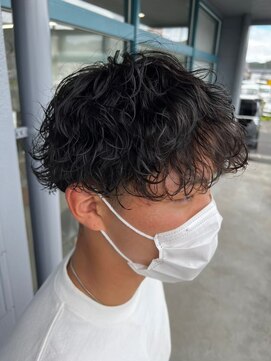 リット×ベリエ(Lit.×belier) 波巻きスパイラルパーマメンズマッシュツーブロックメンズパーマ