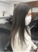 ブリーチなし/アッシュカラー/ロング
