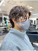 ウルフパーマハンサムショートボブパーマ前下がり20代30代渋谷