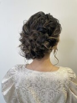 ファースト 郡山店(first) シニヨンアレンジ/カーキベージュ/30代40代50代