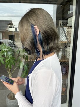 ナンバー(number+) 20代30代大人可愛いイヤリングカラー耳掛けロブヘアインナー