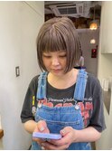 切りっぱなしボブ/ショコラブラウン