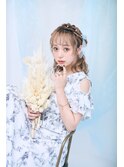 お団子ハーフアップ