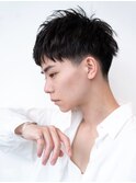 ソフトツーブロック/刈り上げ/センターパート/ツイスト/ビジネス