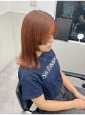 ブリーチ無しオレンジカラー♪