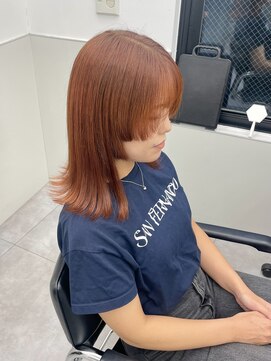 ゴウトゥデイシェアサロン 町田店(GO TODAY SHAiRE SALON) ブリーチ無しオレンジカラー♪