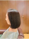 レディース ワンレンミディアムグラデーションボブ