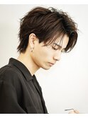 ニュアンスリバースパーマセンターパーマ大人ウルフ