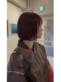 ボブスタイル×暖色ヘアカラー