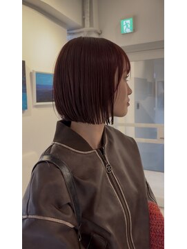 スピンヘアワークス(Spin Hair Works) ボブスタイル×暖色ヘアカラー
