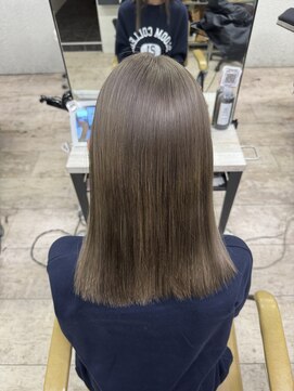 アジールヘア 所沢プロペ通り店(agir hair) グレーダークアッシュブリーチダブルカラー学割U24イメチェン