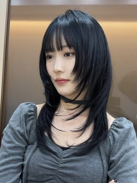 ロンド メリー 大宮(Lond merry) オリーブグレー/レイヤーカット/黒髪/マロンベージュ/大宮