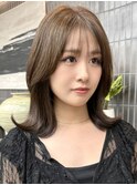 栄くびれ巻き透明感小顔ミディアムヘア
