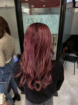 アイズ 本厚木(AIZU) ダブルカラー　ボルドーピンク