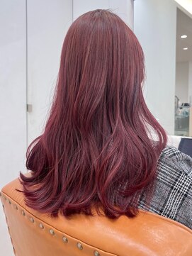 ガーデンヨコハマ(GARDEN YOKOHAMA) 【阿久津】チェリーレッド大人ガーリーミディアムレイヤー