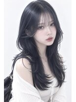 アース 都城川東店(HAIR & MAKE EARTH)&nbsp;ブルーブラック×韓国風ハッシュカット