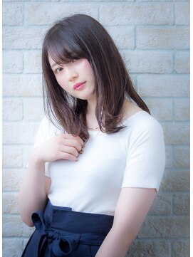 エルデ ナインズ ヘアー スタンド 川口店(elde 9's HAIR STAND) 小顔&フェアリーグレージュの大人かわいい切りっぱなしボブ