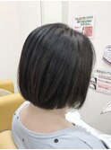 大人3Dカラーが入った、艶ボブ
