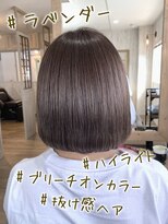 ヘブンリー(heavenly)&nbsp;ブリーチオンカラー/ベージュカラー/ボブ/アッシュグレー