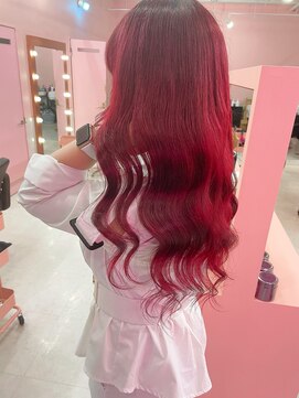 ミーナ バイ ワンズ 町田(mina by one's kyougoku) カシスピンク！[マッシュ/メルティカラー/センターパート]