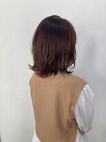 モルニ(MORNI)&nbsp;ラベンダーカラー_マロンベージュ Aラインボブ かきあげ