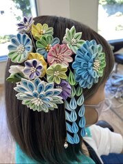 〈ラピッシュ桜田店〉浴衣ヘアセット黒髪ボブ