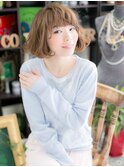 カーキベージュ大人ガーリーくせ毛風ボブルフc5上尾20代30代40代