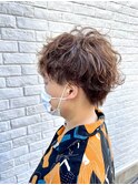 緩ふわパーマの2ブロックスタイル
