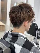 ツイストスパイラルパーマ　ダウンパーマ　無造作　メンズ