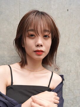 ニコ トウキョウ ヨコハマ(nico) ミディアムレイヤーカットボブウルフ/10代20代/インナーカラー