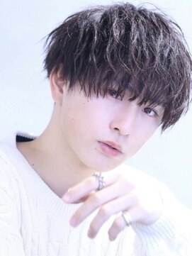 コンフィデンス 新宿3rd(confidence) 色気ヘアマッシュパーマ韓流ミディアムヘアツーブロック刈り上げ