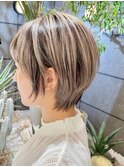 ショートヘアに似合うハイライト【立川】【ゼストフィーノ】