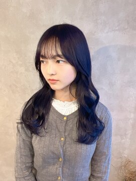 エルモナ(Elmona) 【KATSUYA】ネイビーパープル × 韓国顔周りレイヤー